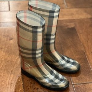 Burberry Nova Check Rain Boots Size 40